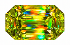 Natural Sparkling Sphene (Titanite) 4.43 Carat – Fancy Cut Rainbow Fire