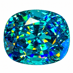 Natural Cambodia Blue Zircon 13.02 Carat Loose Gemstone – Large Faceted Blue