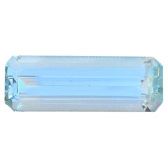 Natural Pakistan Aquamarine Gemstone 5.72 Carat Emerald Cut – Loose Sky Blue