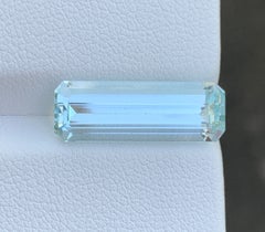 Natural Pakistan Aquamarine Gemstone 5.72 Carat Emerald Cut – Loose Sky Blue