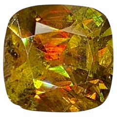 Natural Sparkling Sphene (Titanite) 2.95 Carat – Cushion Cut Rainbow Fire