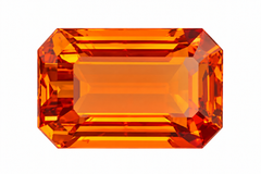 Natural Spessartite Orange Garnet Loose Gemstone: 2.67 Carat Faceted Gem