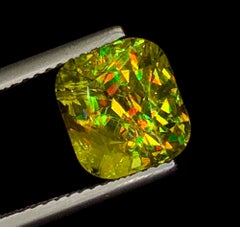 Natural Madagascar Sphene (Titanite) 3.90 Carat – Fancy Cut Rainbow Fire