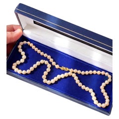 Akoya Cultured Pearl Necklace, 18k Gold Clasp, 58cm, British Colonial