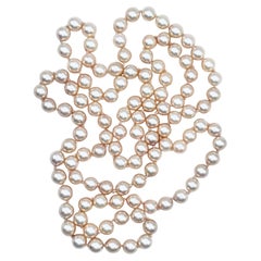 Akoya-Zuchtperlen-Halskette, 45cm (90cm Gesamtlänge), 7,1-7,3mm