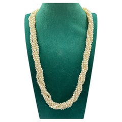 Vintage 1980s Five-Strand Cultured Freshwater Pearl Statement Necklace, 144g
