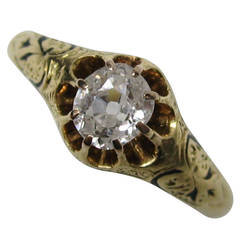 Victorian Mine Cut Diamond Gold Ring 3