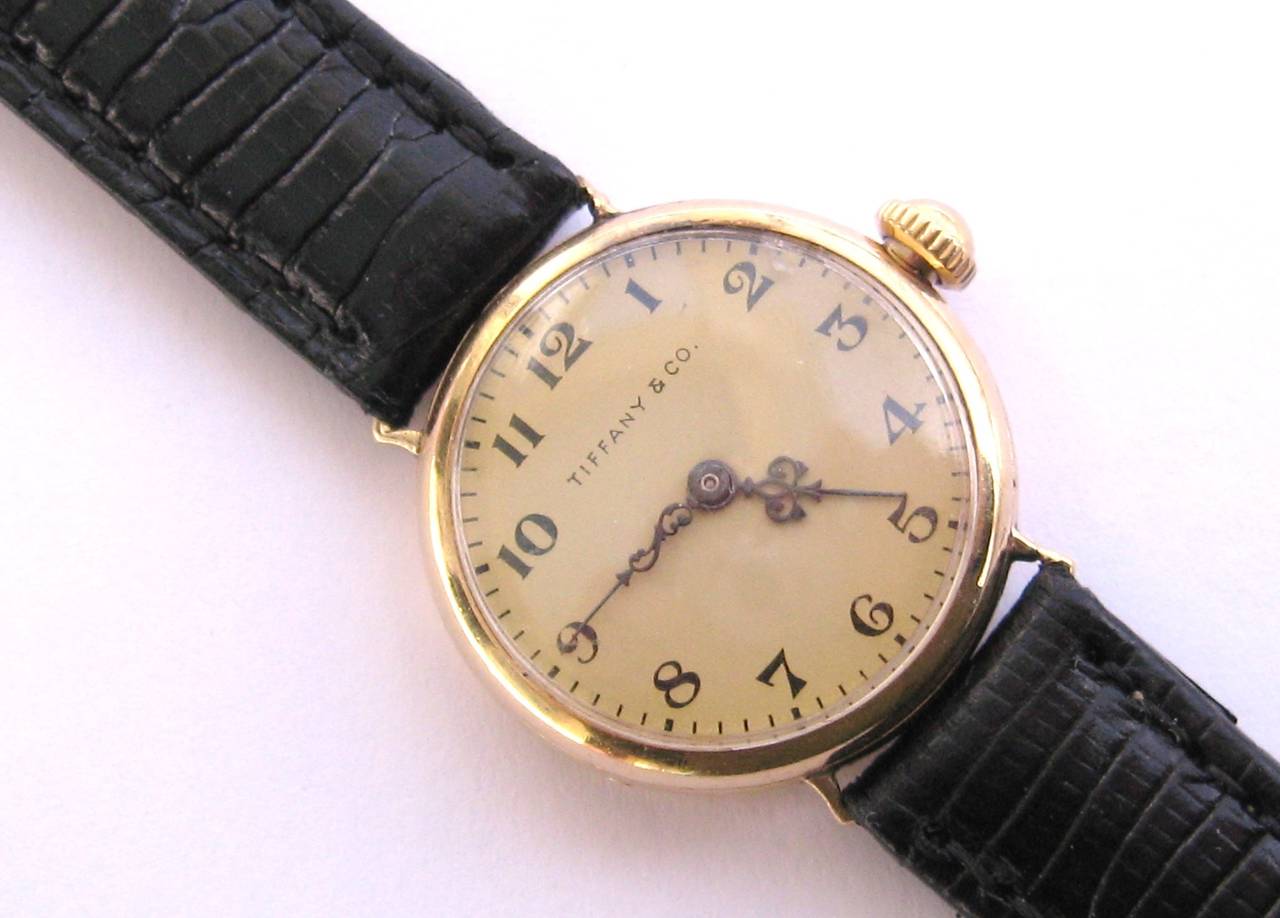 Tiffany & Co. Lady's Yellow Gold Wristwatch circa 1930s 1