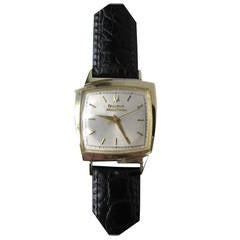 Bulova Yellow Gold Accutron Asymmetric Wristwatch 4