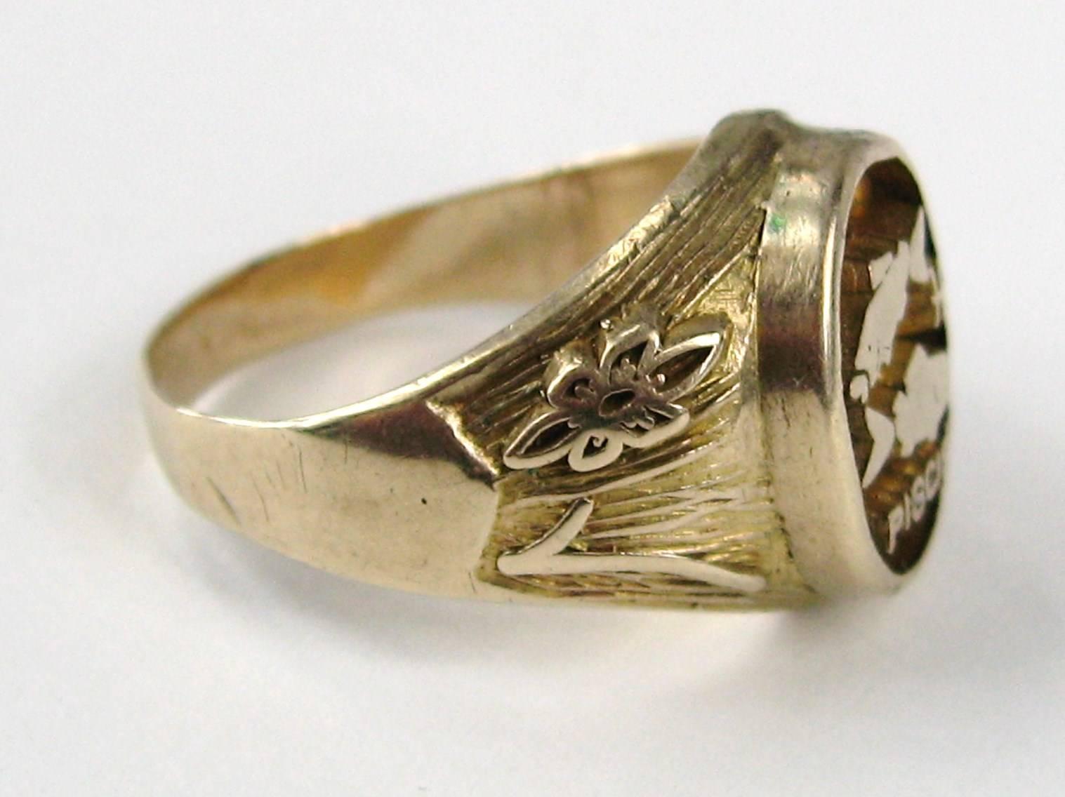 pisces gold ring