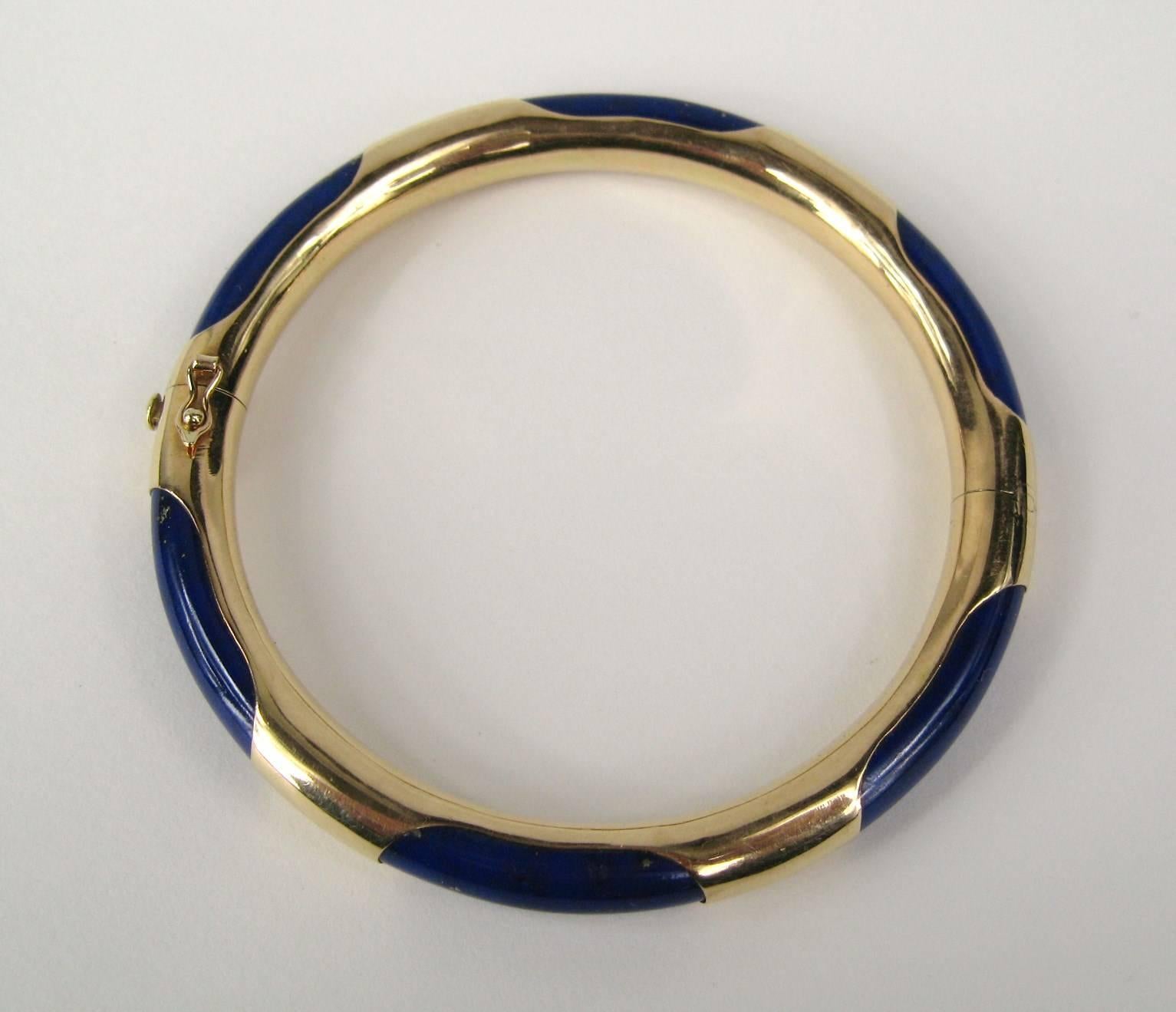 Women's Gump's Lapis Lazuli Gold Bangle Bracelet