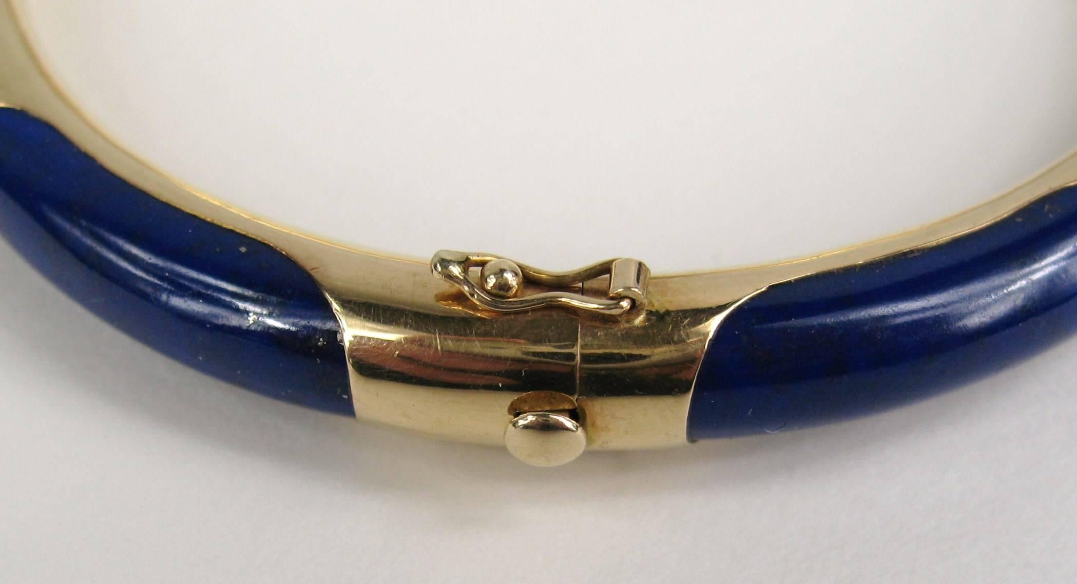 Gump's Lapis Lazuli Gold Bangle Bracelet 1