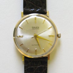 Gruen 18 Karat Yellow Gold Precision Automatic Wristwatch, 1960s