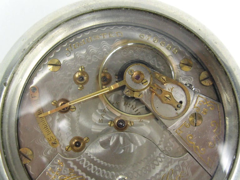 silver hamilton pocket watch