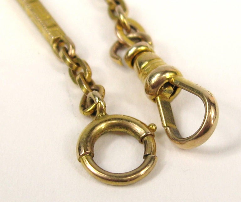 Antique Victorian Gold Pocket Watch Fob chain or Necklace For Sale at