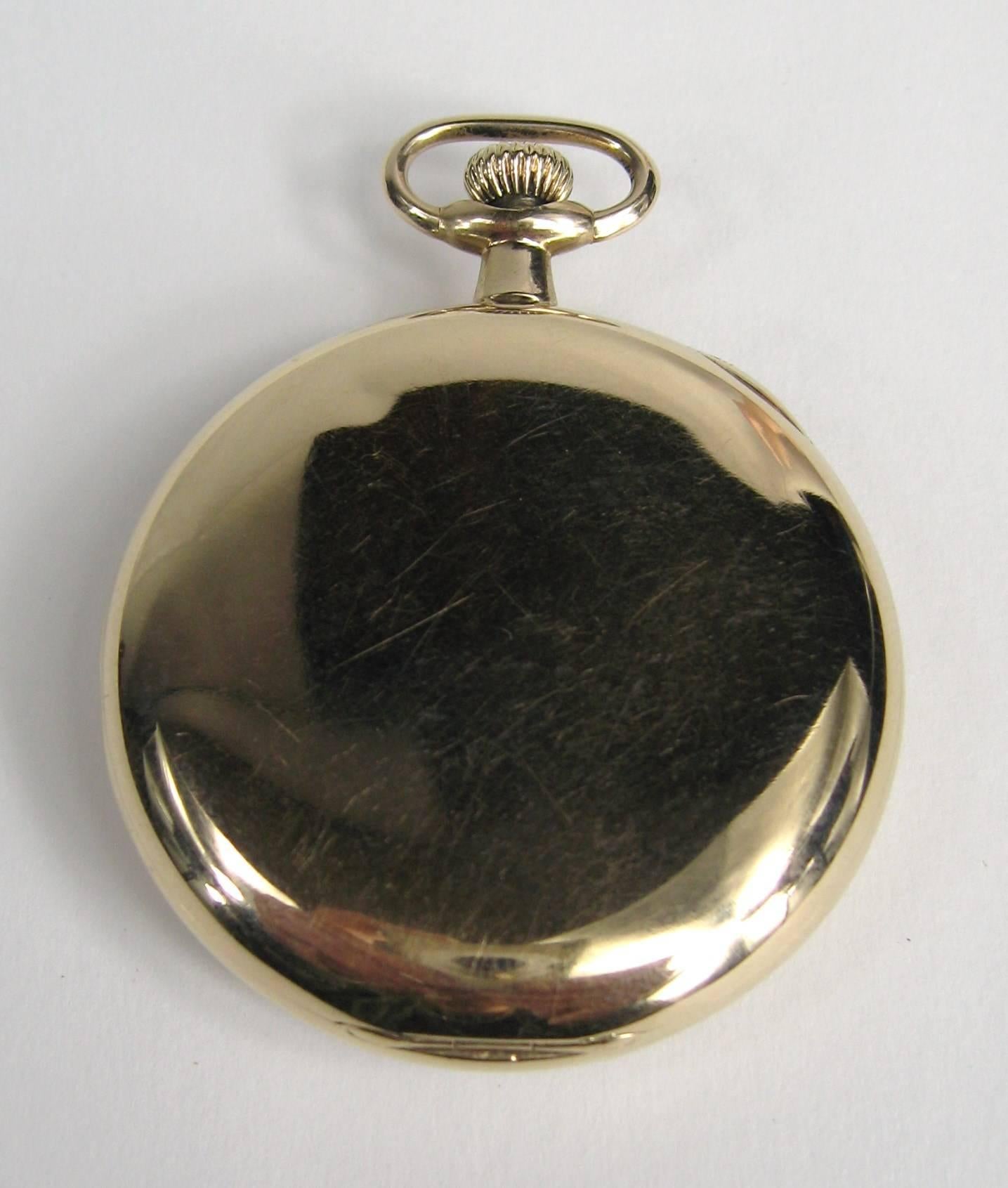 yellow-gold hamilton pocket watch