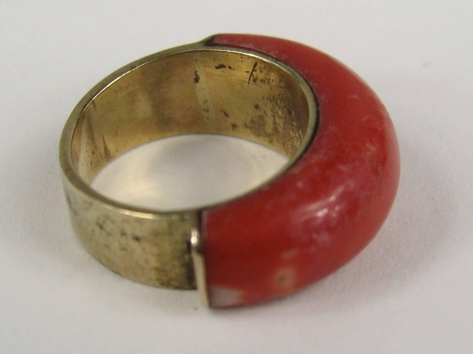 1960s Modernist Gold Band Ring In Good Condition In Wallkill, NY