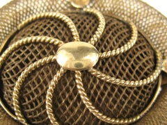 14 Karat Gold Victorian Hair Mourning Brooch