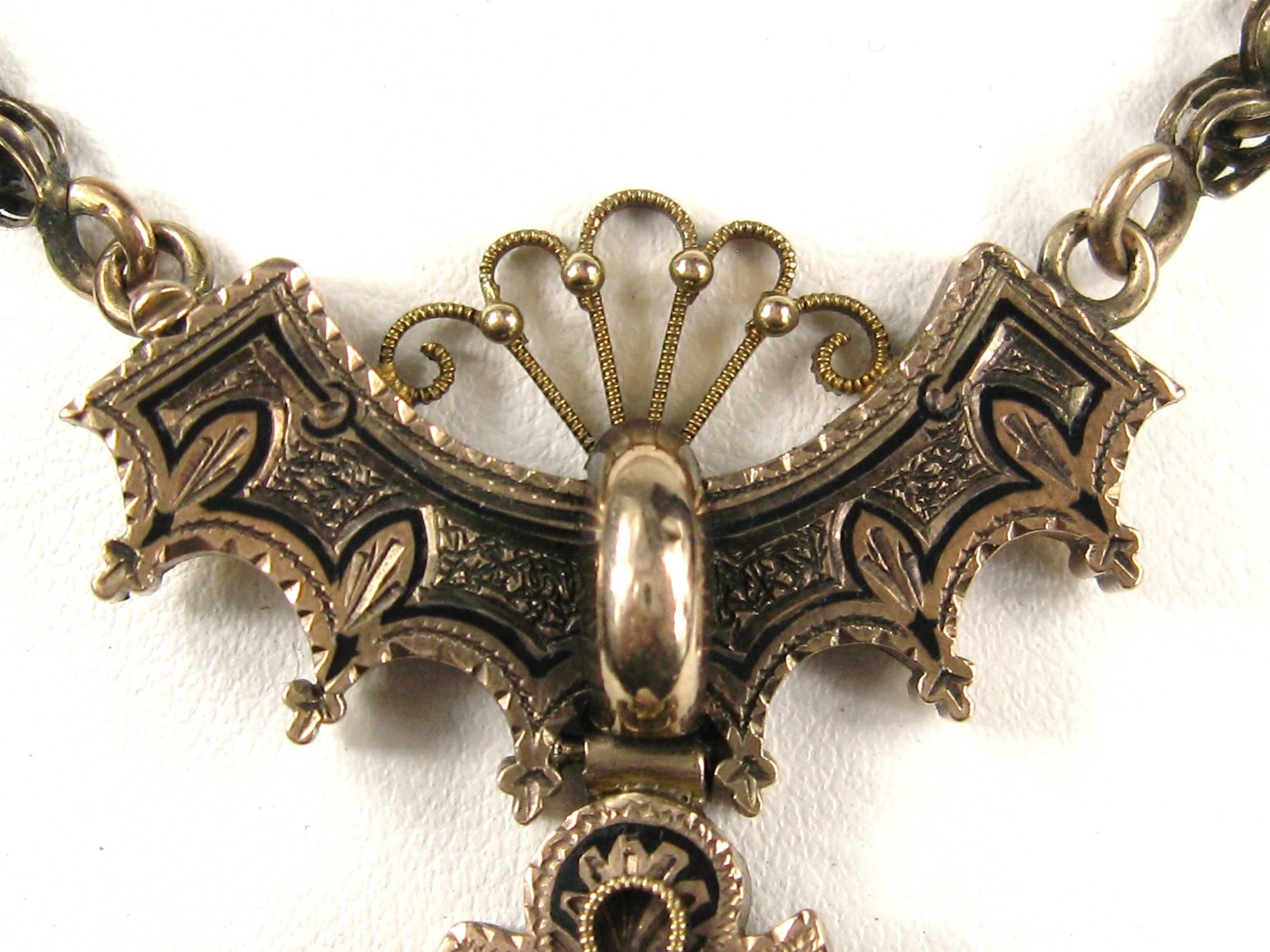 10 Karat  Antike viktorianische Kamee-Halskette aus Roségold, griechischer männlicher Krieger, Kamee (Viktorianisch) im Angebot