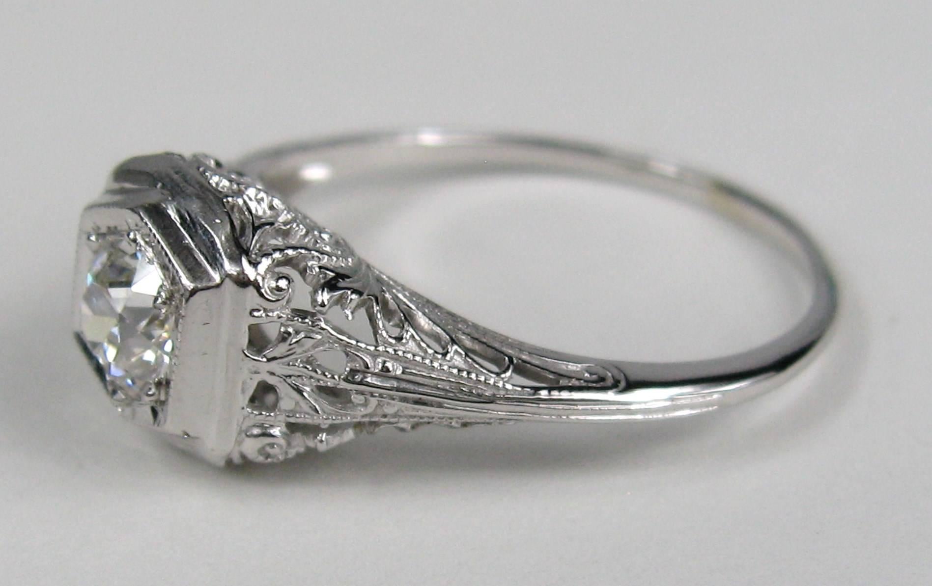 20s art deco engagement ring