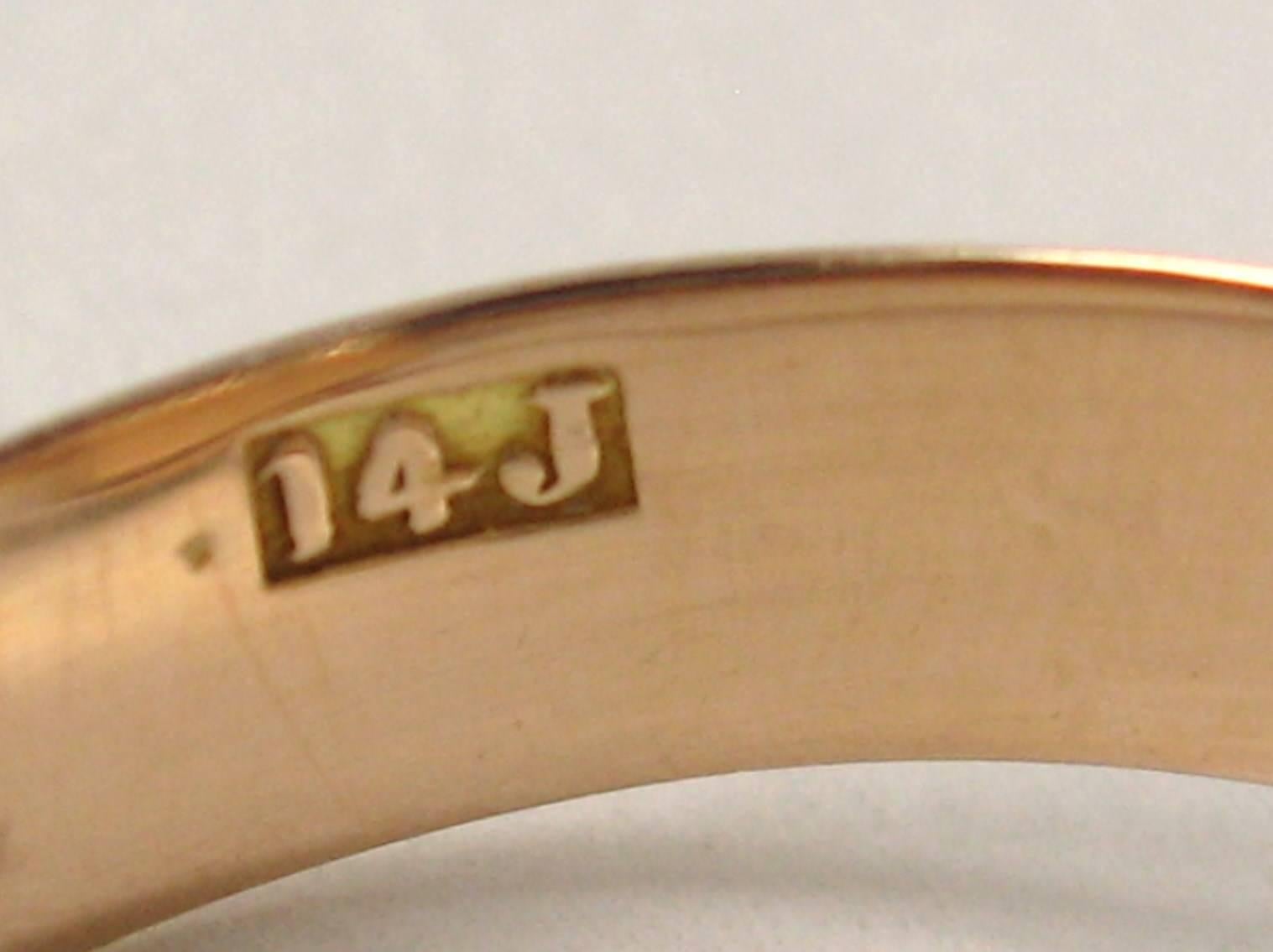 Bague à double anneau en or rose 14 carats avec turquoise et perle, début de l'ère victorienne Pour femmes en vente