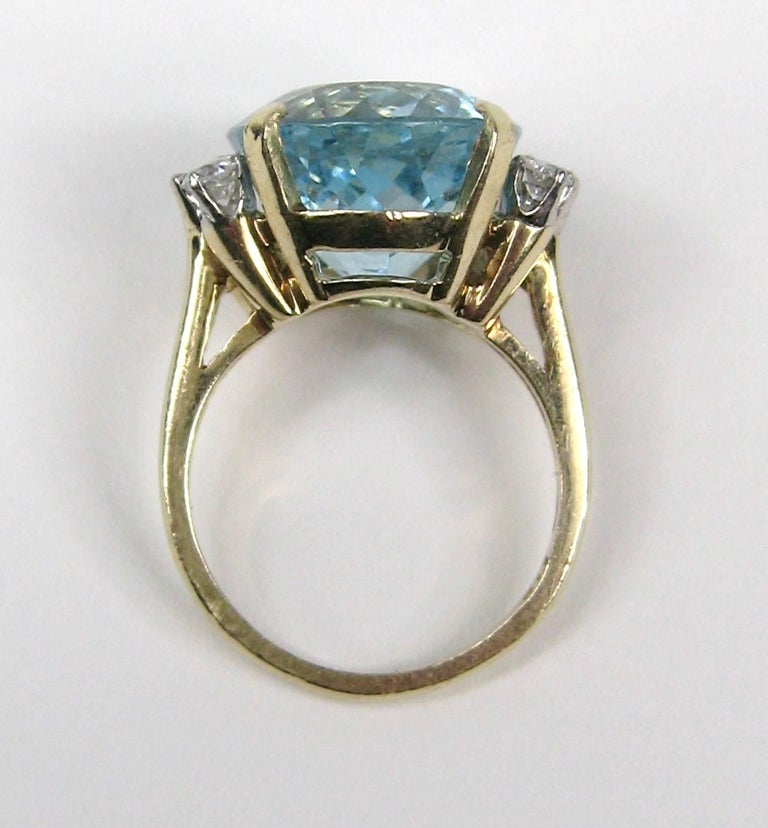 13 + Carat Oval Aquamarine Diamond 14 Karat Gold Ring GIA Certified For  Sale at 1stDibs | 13 carat aquamarine ring, 13 karat gold ring, 13 carat  gold