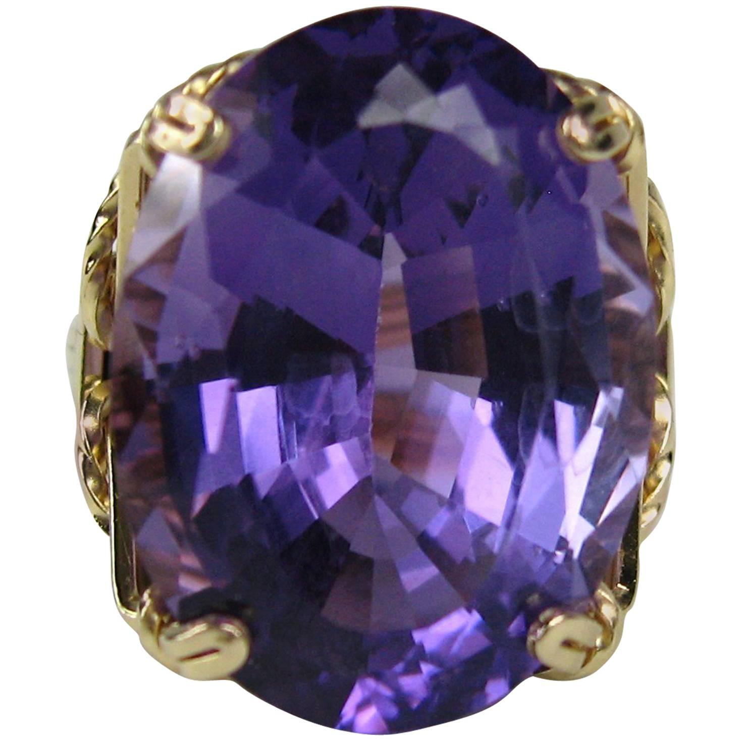 14 carat amethyst ring
