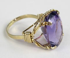 14 Karat Gold 17.25 Carat Amethyst Ring
