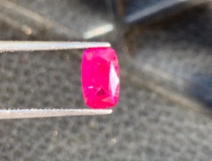 1.45 Carats Pinkish Red Rectangular Cushion Natural Ruby for Jewellery