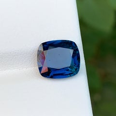 2.54 Carats Deep Ink Blue Tourmaline Square Cushion Cut for Jewellery