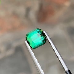3 Ct Bluish Green Natural Square Cushion Cut Tourmaline Gemstone for Jewelry 8mm