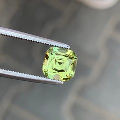 2.0 Carats Canary Tourmaline Cushion Cut Loose Faceted Gemstones for Jewellery