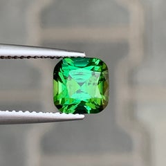 2.5 Cts Bluish Green Square Cushion Cut Tourmaline Gemstone for Ring Jewellery