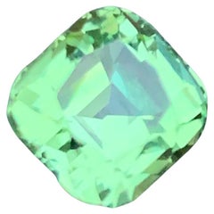 2.0 Carats Seafoam Green Tourmaline Loose Cushion Cut from Afghanistan