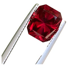 Radiant Cut Rhodolite Garnet Deep Raspberry Red Natural Gem for Fine Jewelry