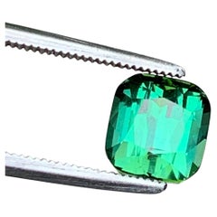 3 Ct Bluish Green Natural Square Cushion Cut Tourmaline Gemstone for Jewelry 8mm