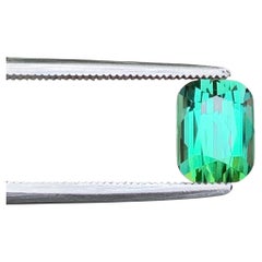 Gema de turmalina de 2,3 quilates, de color verde azulado natural y talla cojín, para joyería