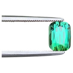 Gema de turmalina de 2,3 quilates, de color verde azulado natural y talla cojín, para joyería