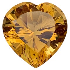 Heart Shape Honey Color Loose Citrine Gemstone for Pendant and Ring Jewelry 17mm