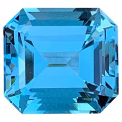 Sky Blue Topaz Emerald Cut Loose Gemstone for Ring & Pendant Jewelry 11mm
