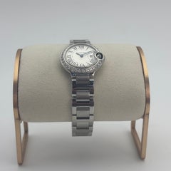 Orologio Cartier Ballon Bleu in acciaio inossidabile con lunetta di diamanti