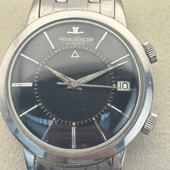 Vintage 1960s Jaeger-LeCoultre Memovox Automatic Date Ref. E855 Rare Black Dial