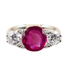 Burmese ruby ring