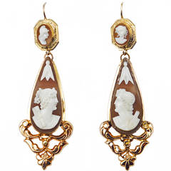 19th Century Cameo Earrings