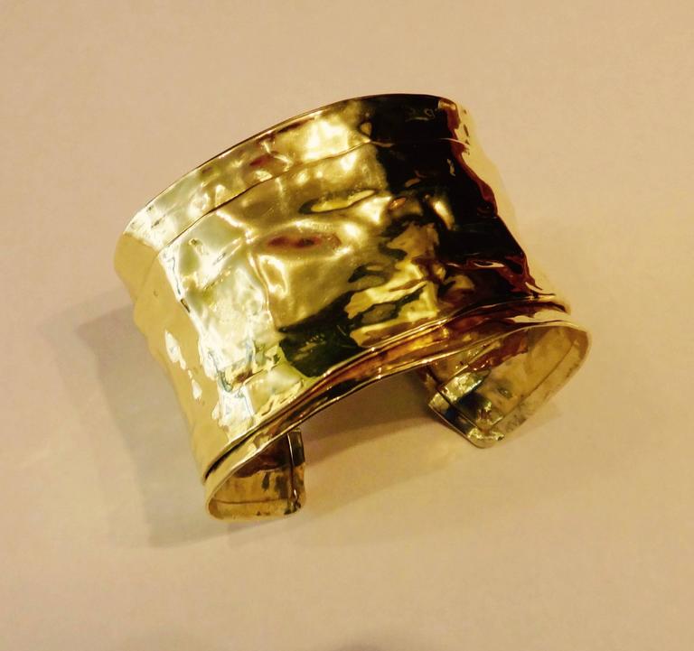 Folded Gold Cuff Bracelet at 1stdibs