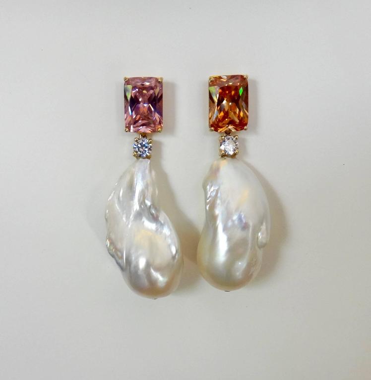 burmese pearl drop earrings