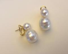 Michael Kneebone Baroque Round Paspaley South Seas Pearl Earrings