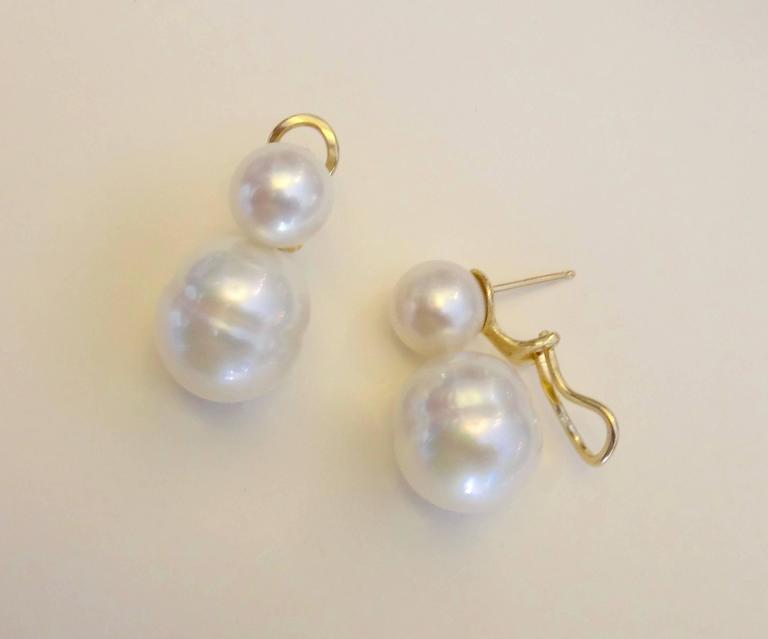Michael Kneebone Baroque Round Paspaley South Seas Pearl Earrings At Contemporary Michael Kneebone Baroque Round Paspaley South Seas Pearl Earrings For