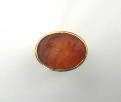 Michael Kneebone Ancient Persian Intaglio Carnelian Textured Ring