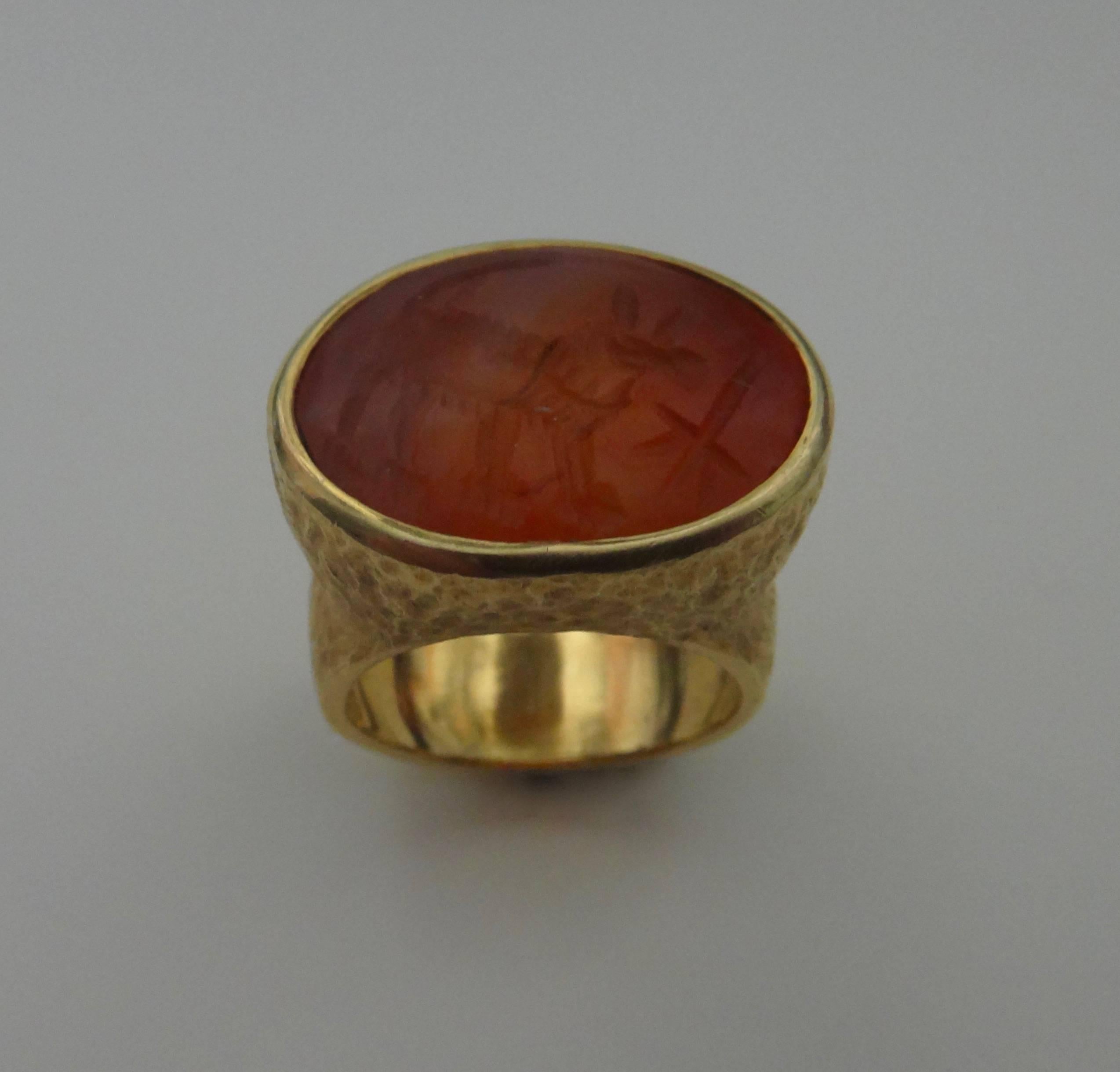persian carnelian ring